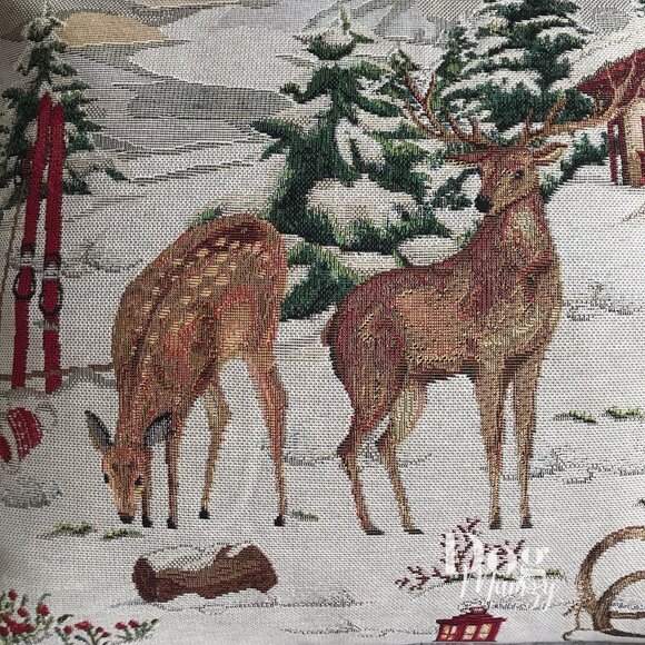 Caldeira Luxury Cross-stitch Embroidered Tapestry Pillow - Picture 2 of 6